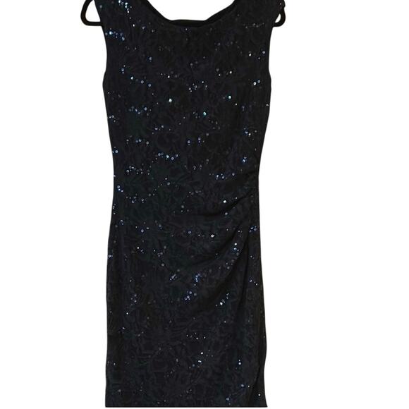 Ralph Lauren 🥰 Elegant Navy Blue Sequin Dress‎ - Picture 1 of 9